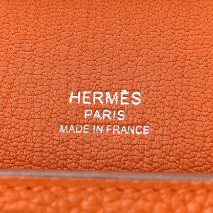 Hermes Taurillon Clemence Jypsiere 28 Orange 6 of 12