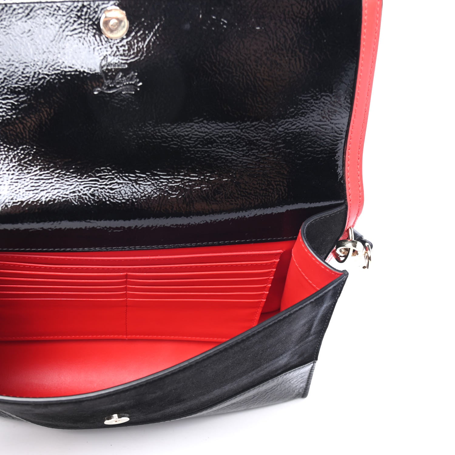 Christian Louboutin Patent Loubiblues Paris Clutch Bag Black 4 of 4