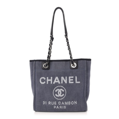 Chanel Canvas Mini Deauville Tote Denim Blue 1 of 10