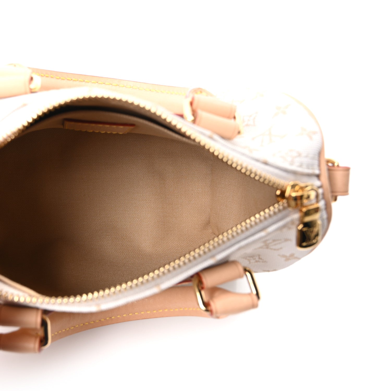 Louis Vuitton Monogram Mini Jacquard Speedy Bandouliere 20 Mastic Cream 5 of 9