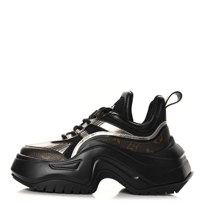 Louis Vuitton Calfskin Monogram LV Archlight 2.0 Platform Sneakers 37 37 Black 1 of 9