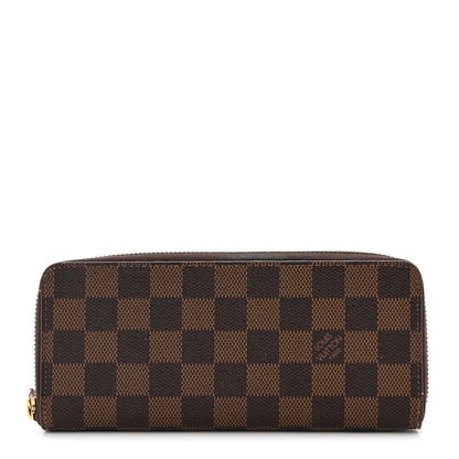 Louis Vuitton Damier Ebene Clemence Wallet Rose Ballerine 1 of 24