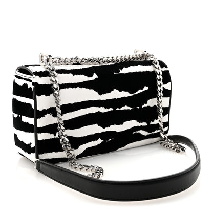 Burberry Calfskin Zebra Print Lola Bag Black White 3 of 11