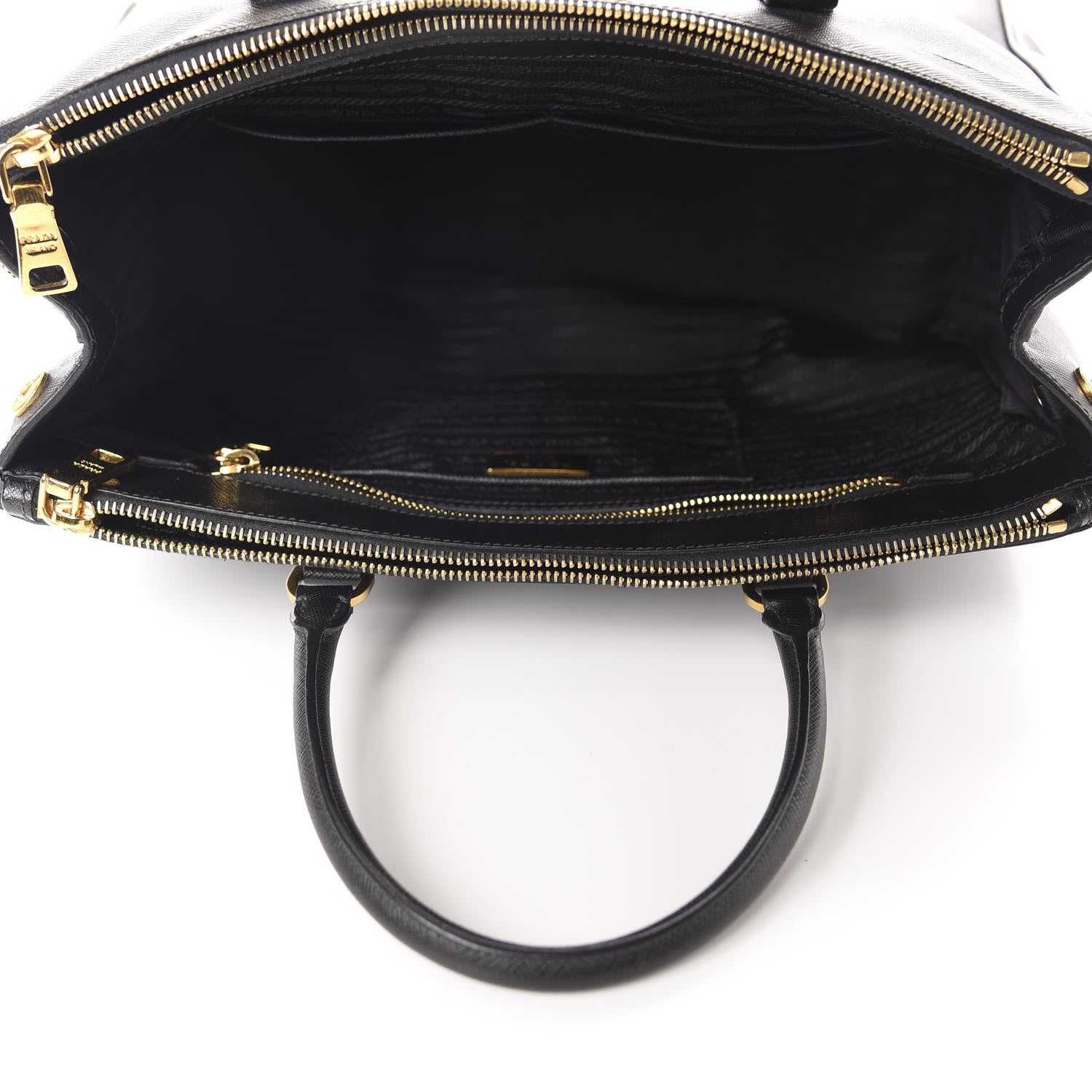 Prada Saffiano Medium Galleria Double Zip Tote Black 5 of 13