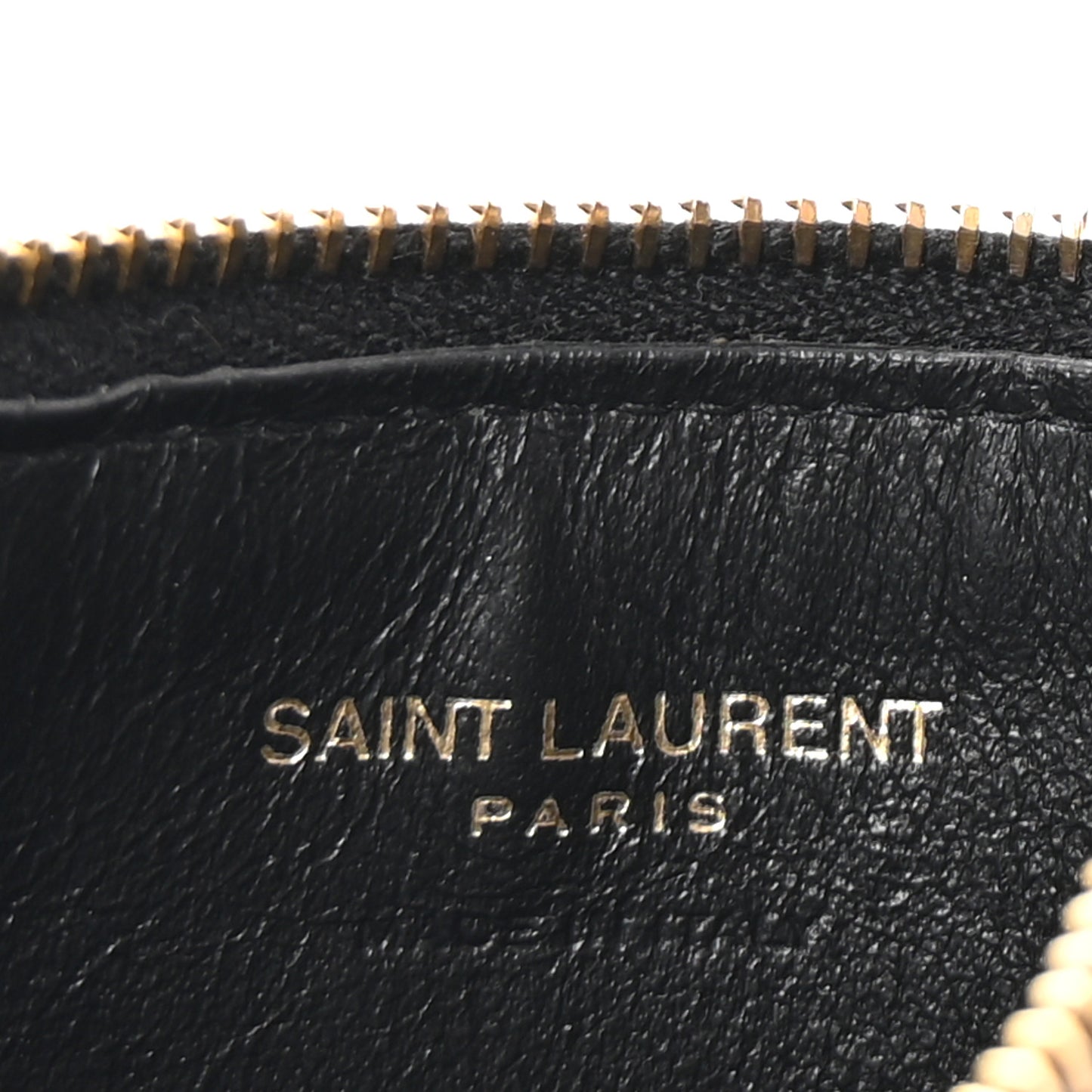 Grained Calfskin Monogram 5 Fragments Zip Pouch Card Holder Black