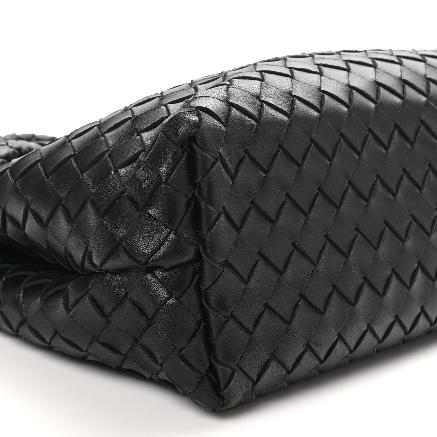 Nappa Intrecciato Medium Andiamo Shoulder Bag Black