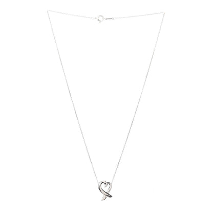 Tiffany Sterling Silver Small Paloma Picasso Loving Heart Pendant Necklace 3 of 4