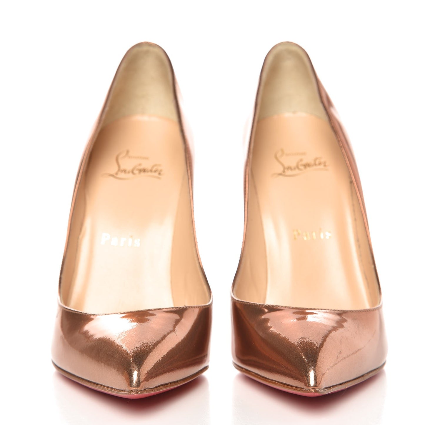 Metallic Patent Pigalle Follies 100 Pumps 36.5 Cappuccino