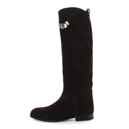 Hermes Suede Kelly Jumping Boots 38 Marron Ebene 1 of 11
