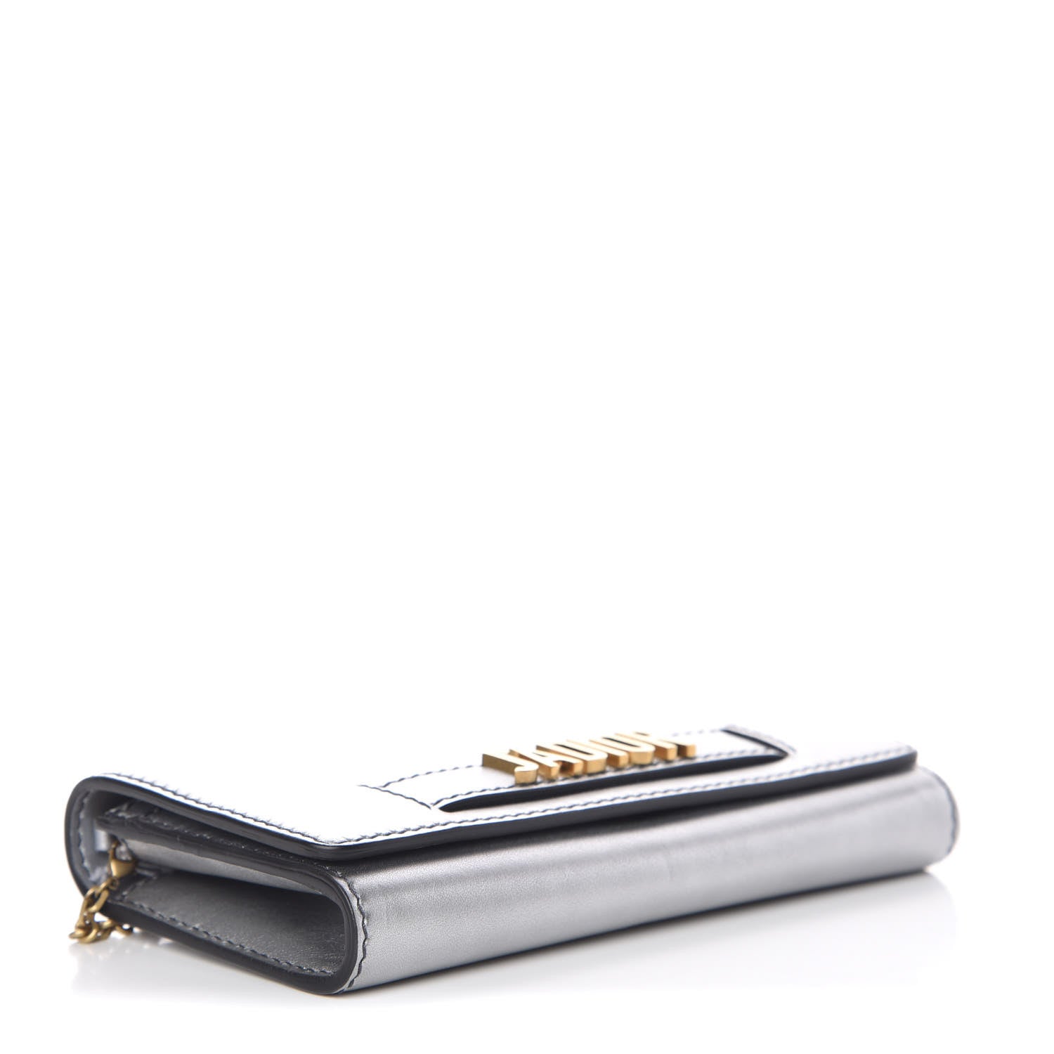 Christian Dior Metallic Calfskin J'adior Croisiere Chain Wallet Graphite 4 of 10