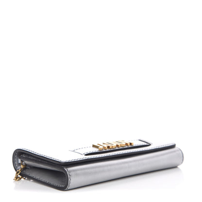 Christian Dior Metallic Calfskin J'adior Croisiere Chain Wallet Graphite 4 of 10
