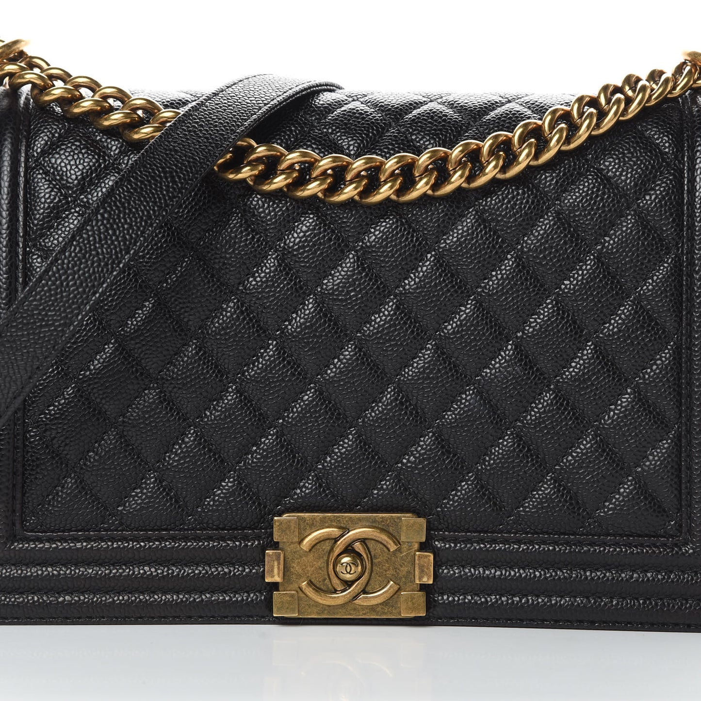 Caviar Quilted New Medium Boy Flap Black