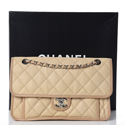 Chanel Caviar Quilted Large French Riviera Flap Beige 20 of 20
