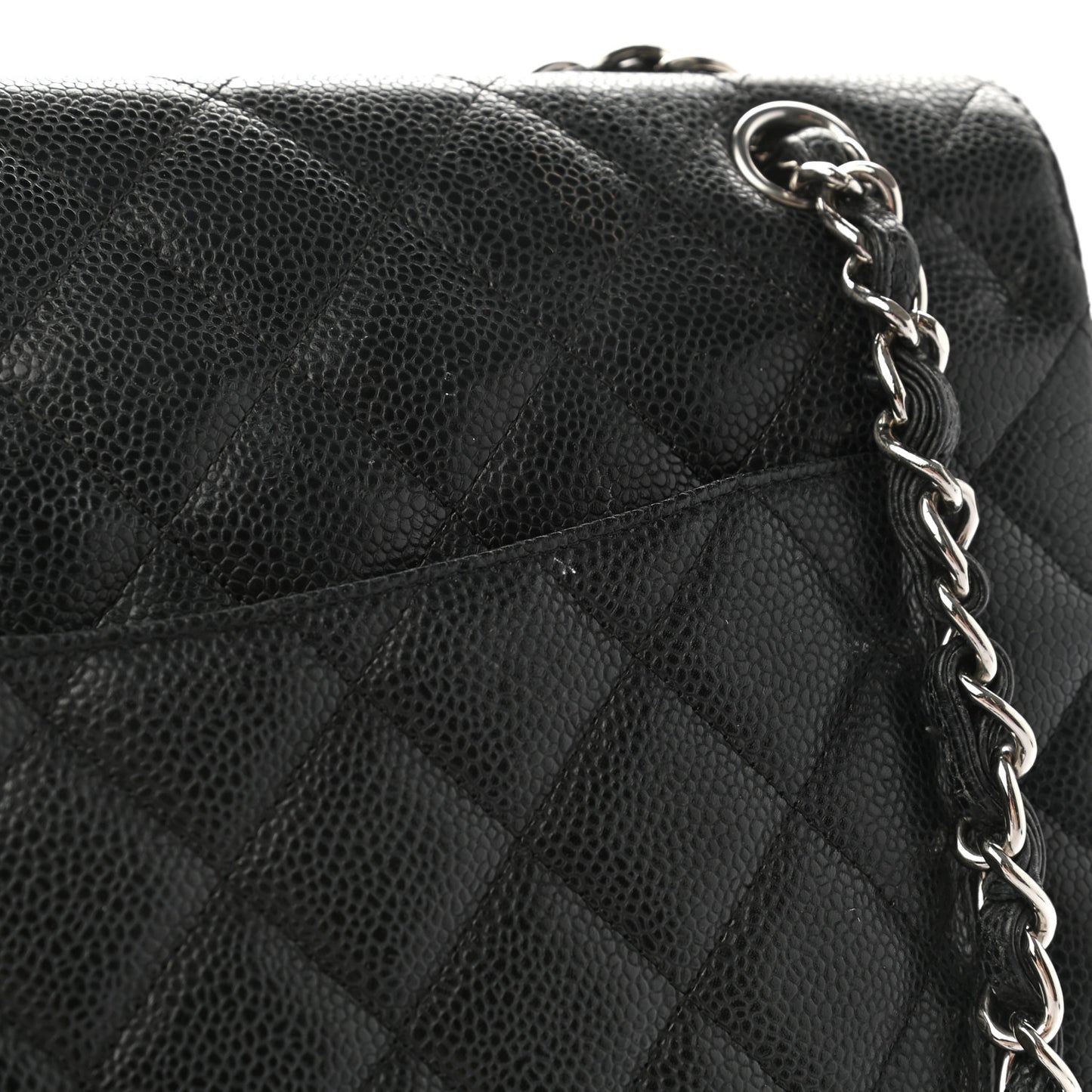 Caviar Quilted Maxi Double Flap Black