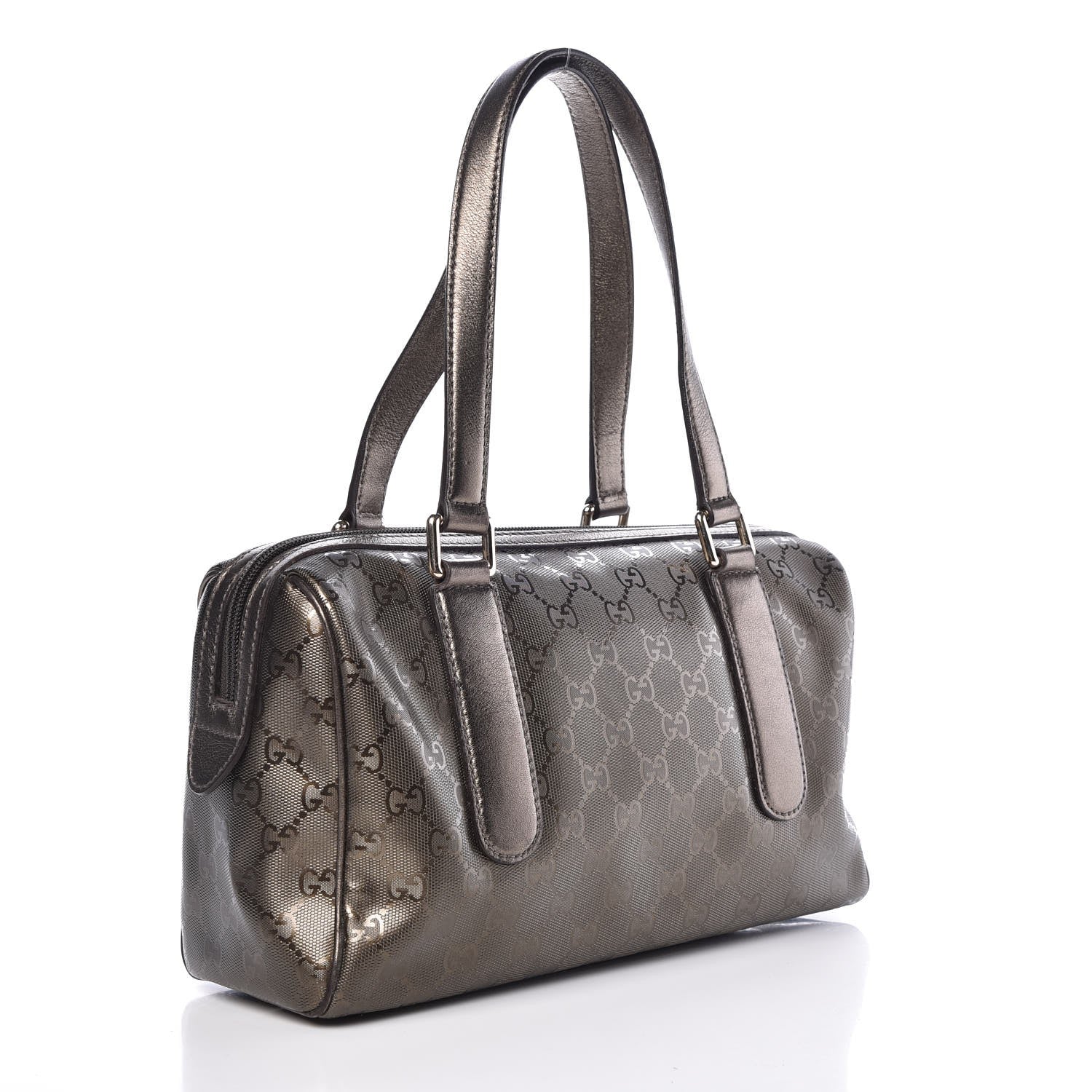 Gucci Imprime Monogram Small Boston Pewter 3 of 9