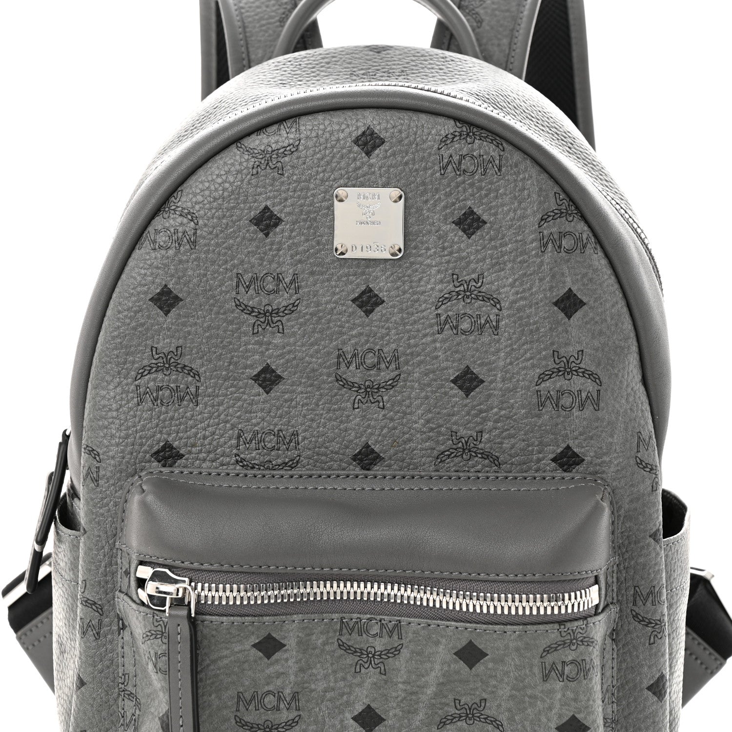 MCM Visetos Small Stark Backpack Phantom Grey 8 of 10