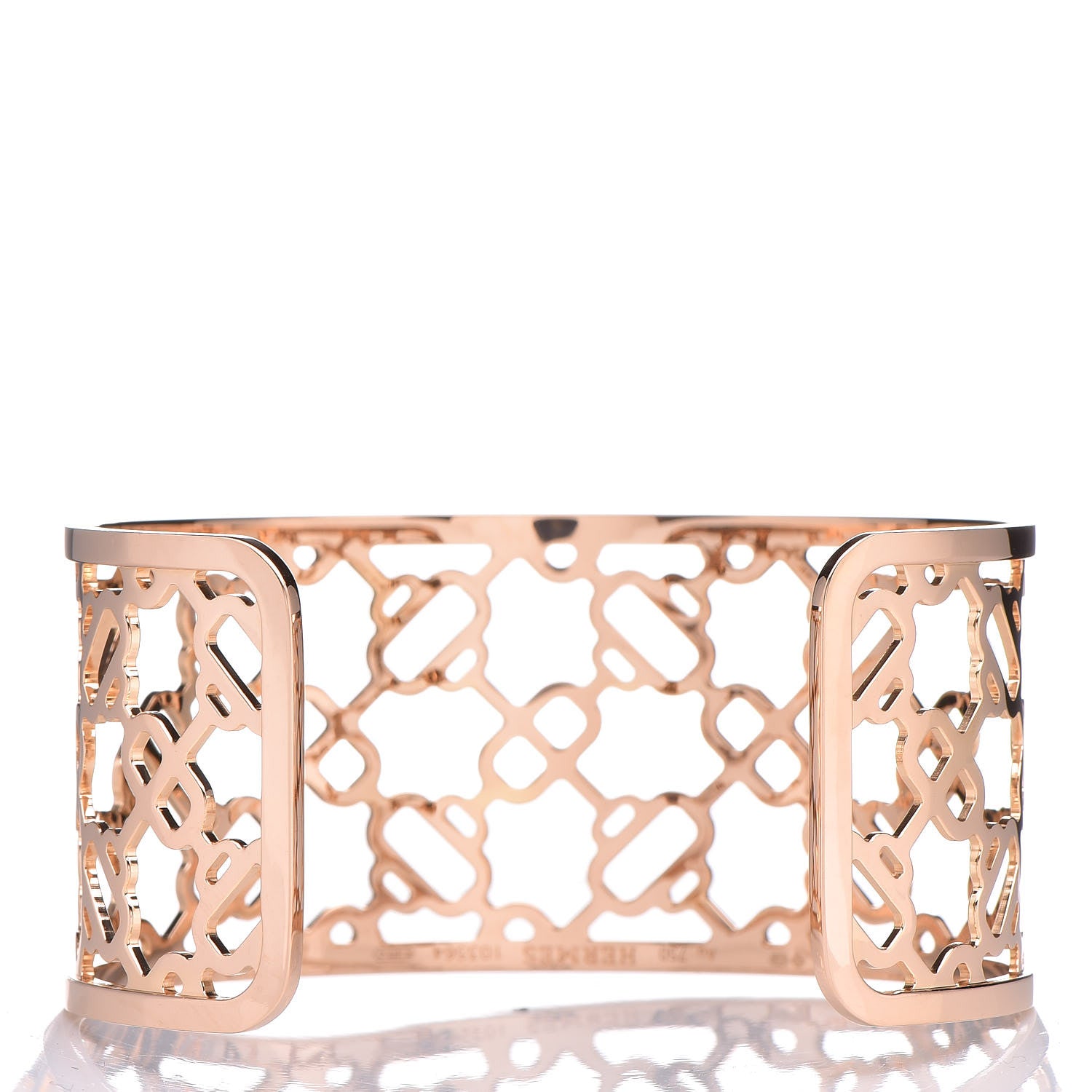 Hermes 18K Rose Gold Chaîne d'Ancre Passerelle Cuff Bracelet 3 of 5