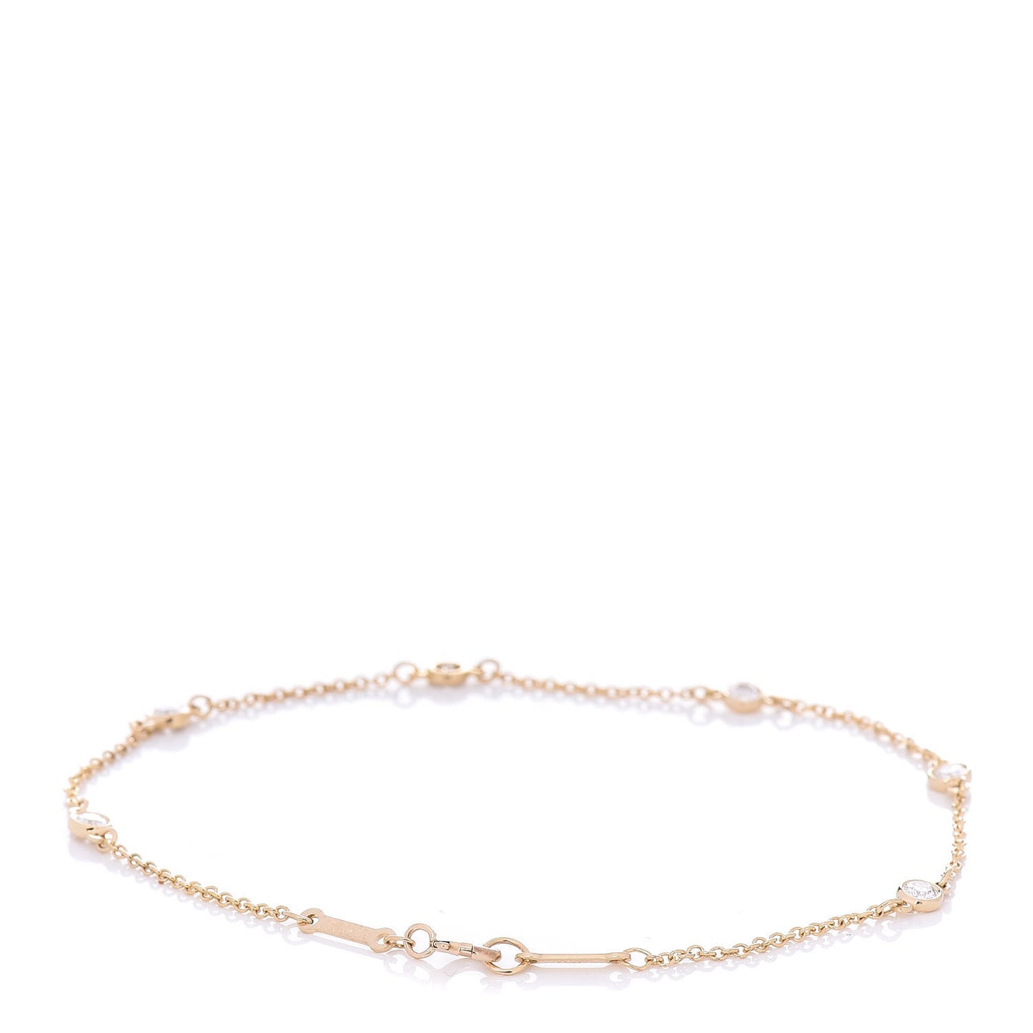 18K Yellow Gold Diamond .33ctw Elsa Peretti Diamonds by the Yard Station Bracelet