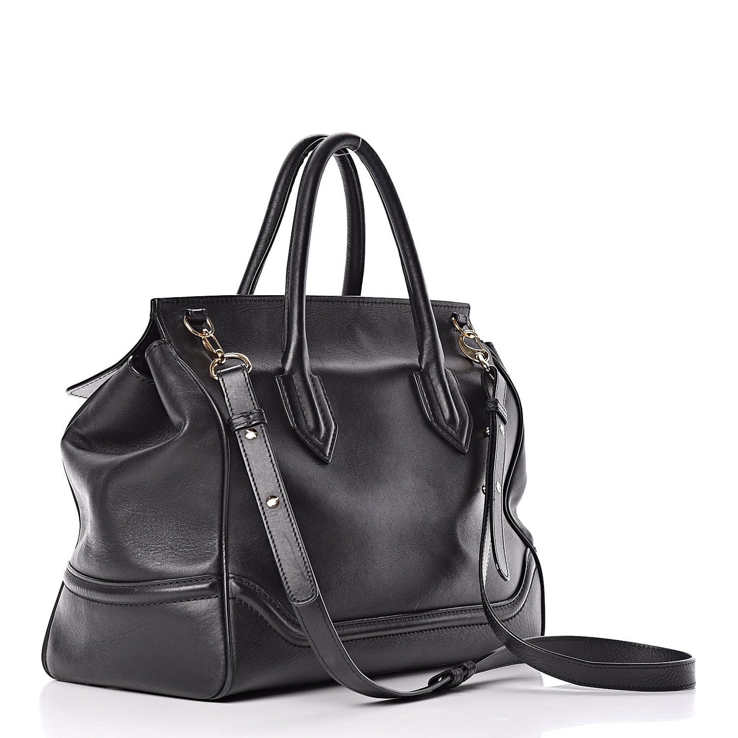 Calfskin Large Palazzo Empire Bag Black