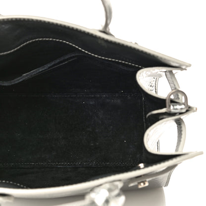 Saint Laurent Metallic Crinkled Calfskin Nano Supple Sac De Jour Silver 4 of 17