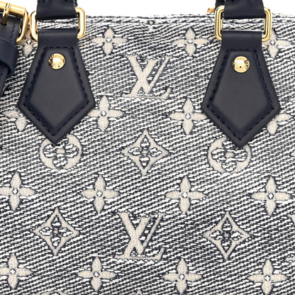 Louis Vuitton Monoglam Speedy Bandouliere 20 Blue 7 of 10