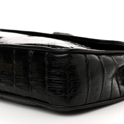 Chanel Shiny Crocodile Flap Black 11 of 15