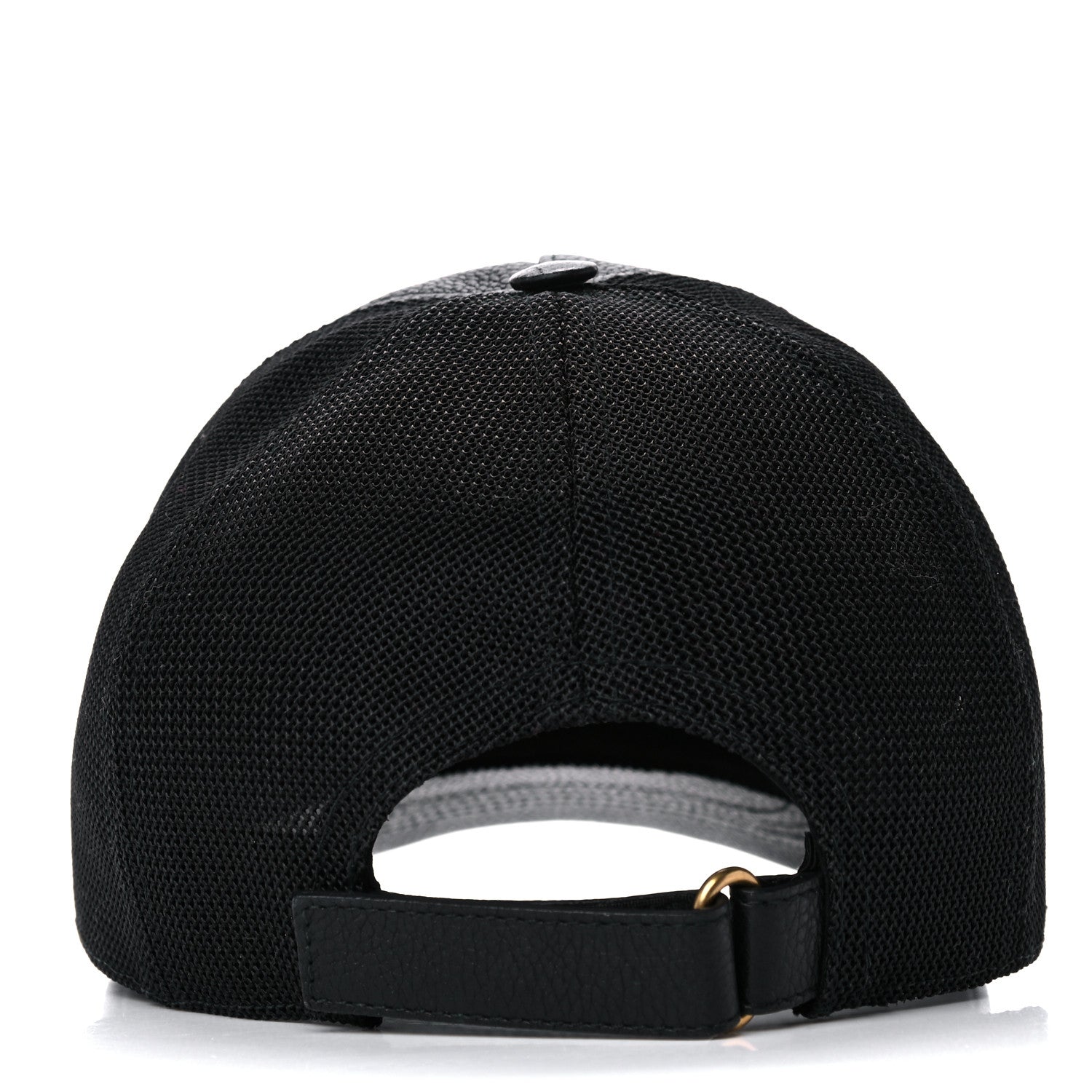 Gucci Grained Calfskin Logo Baseball Hat S 57 Black 4 of 9
