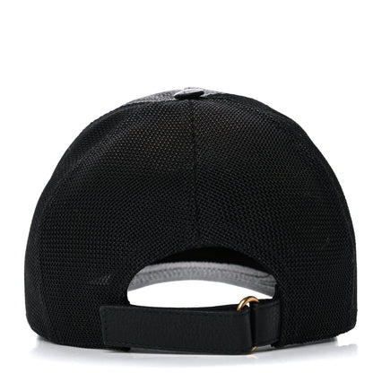 Gucci Grained Calfskin Logo Baseball Hat S 57 Black 4 of 9