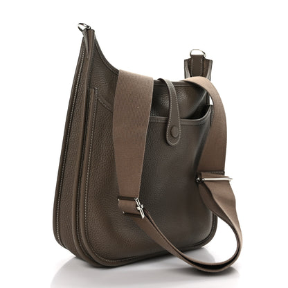 Hermes Taurillon Clemence Evelyne III PM Etoupe 3 of 10