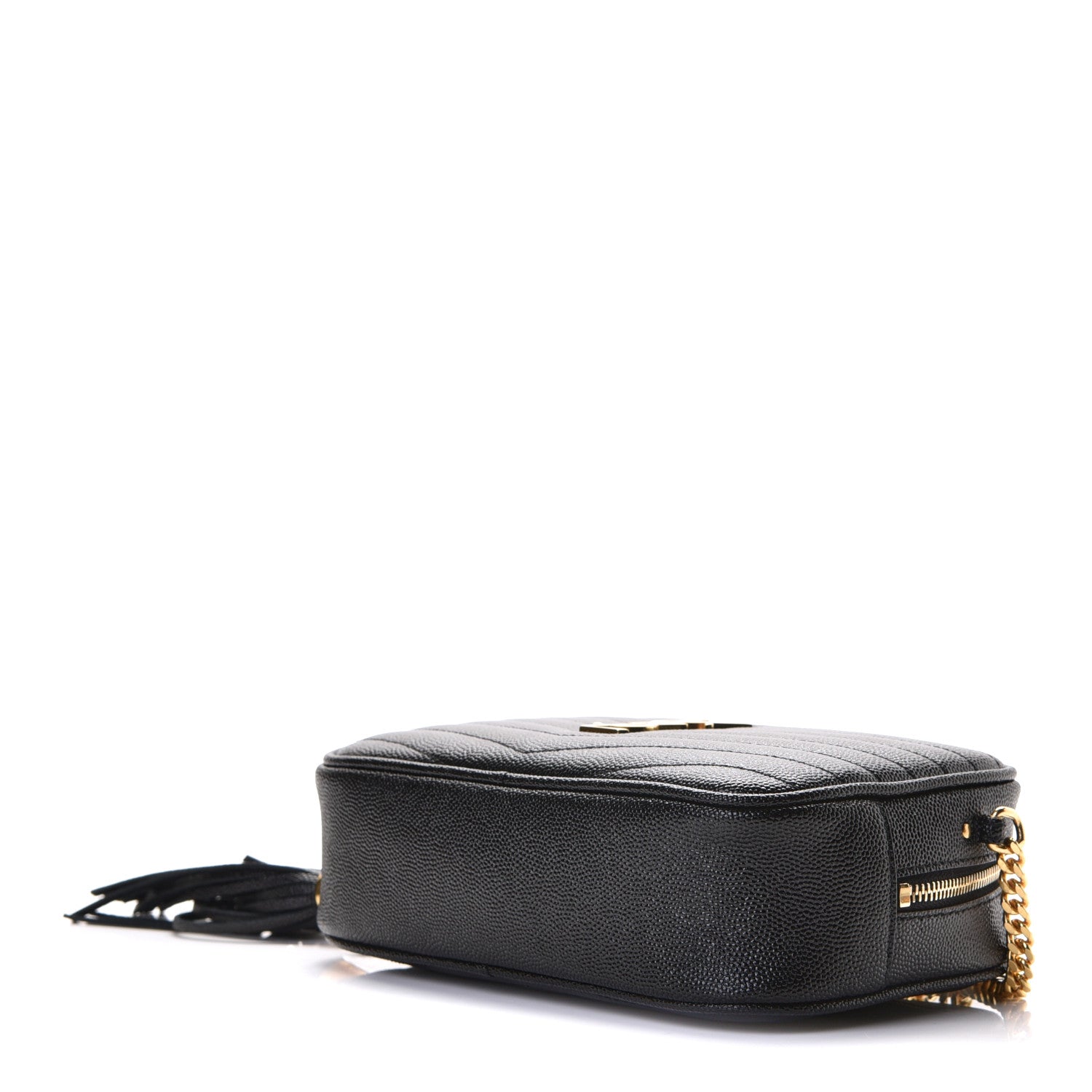 Saint Laurent Grain De Poudre Matelasse Monogram Mini Lou Camera Bag Black 6 of 9