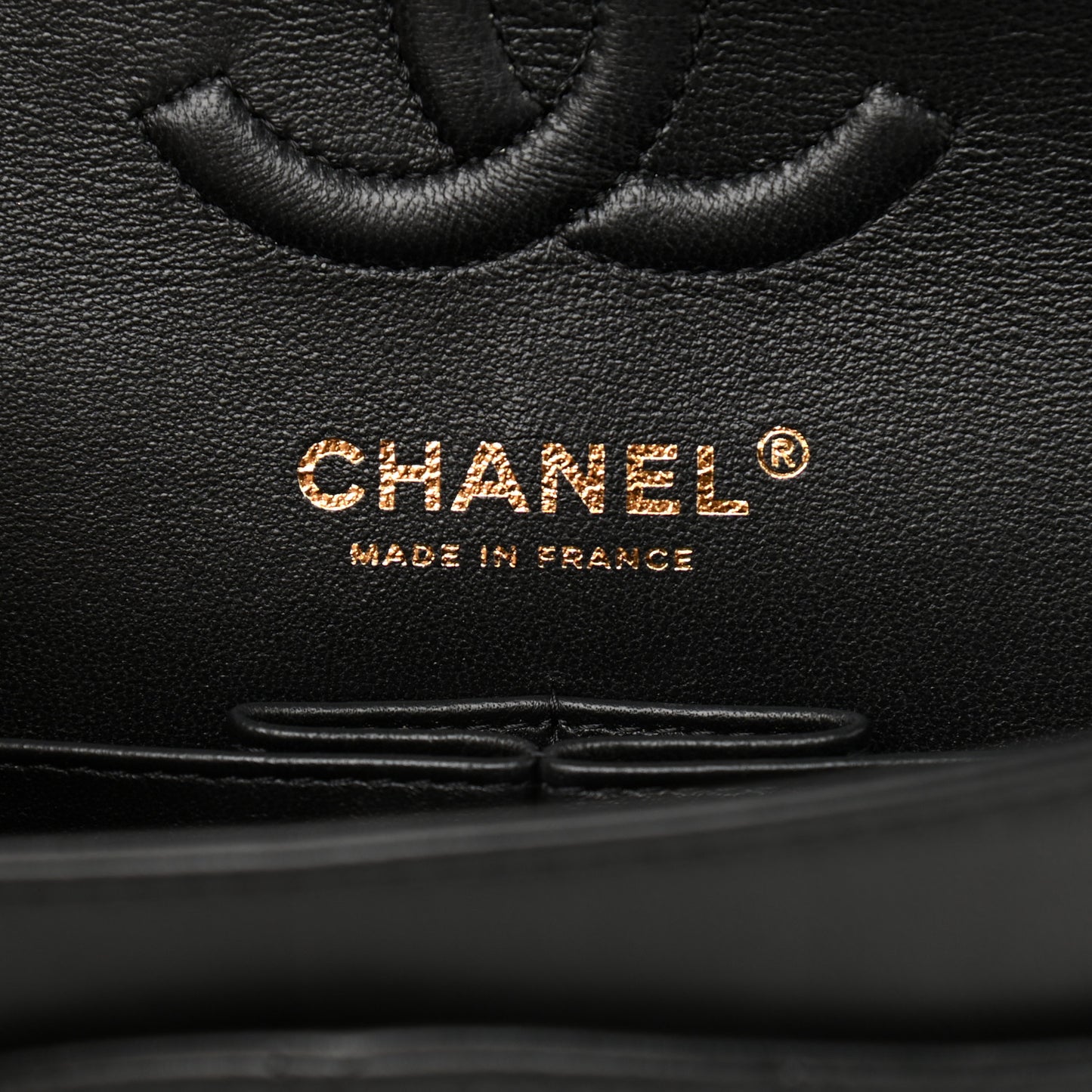 Lambskin Quilted Small Double Flap Black