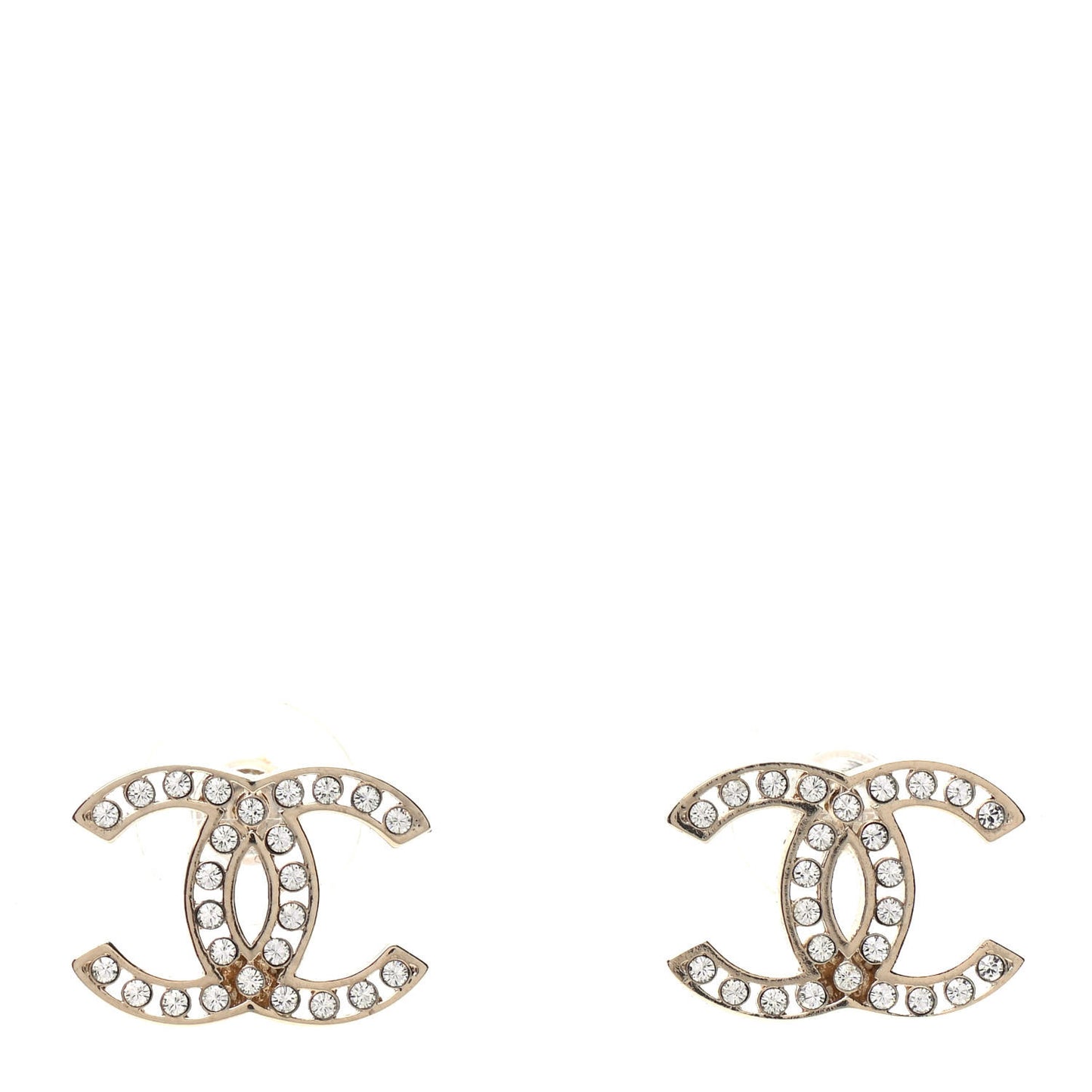 Crystal CC Large Earrings Gold