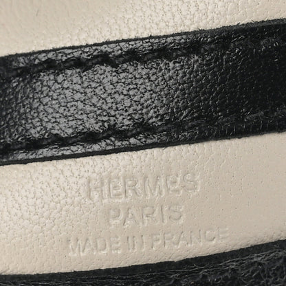 Hermes Milo Lambskin Geegee Savannah Bag Charm Craie Black Rose Mexico 3 of 6