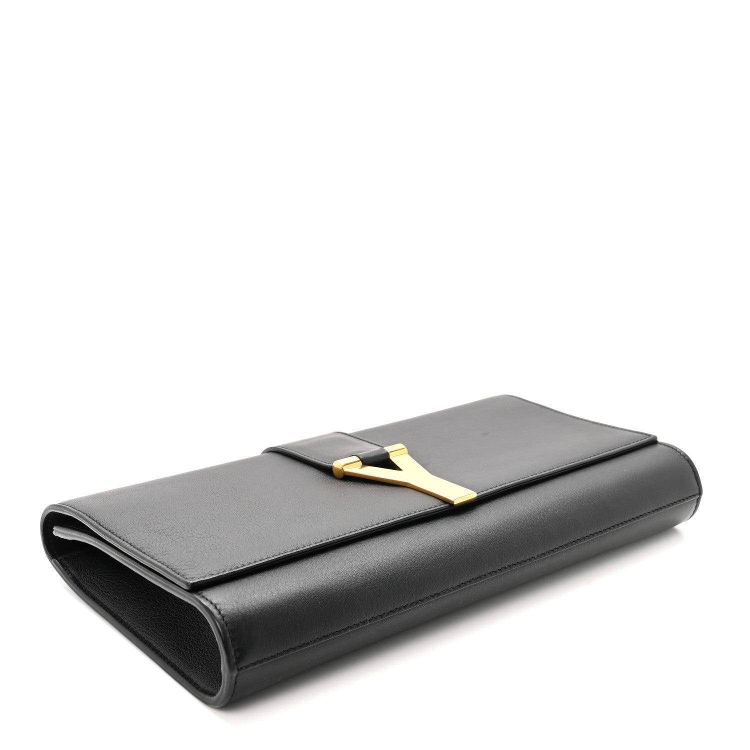 Saint Laurent Calfskin Classic Y Ligne Clutch Black Black 4 of 6