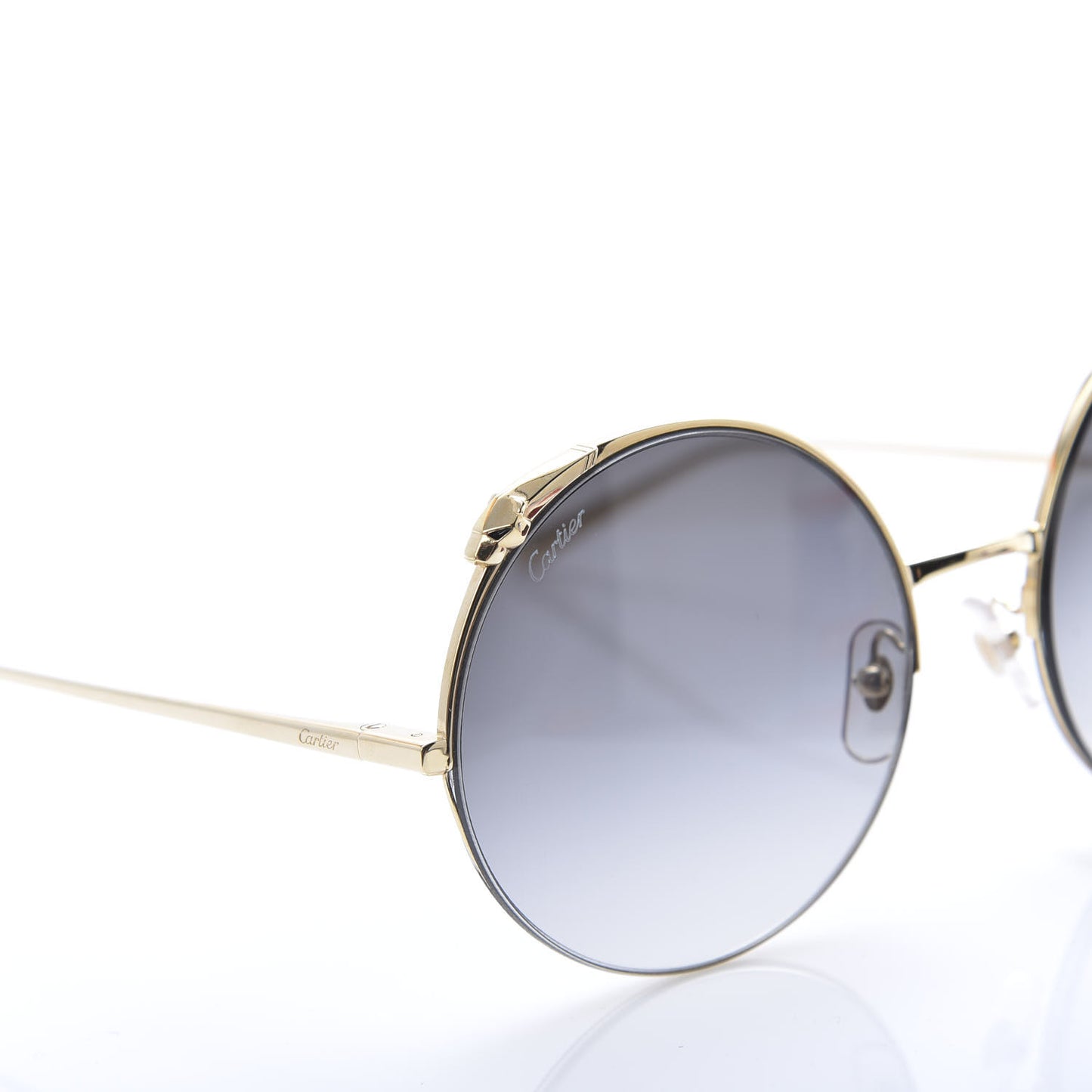 Panthere De Round Sunglasses Gold