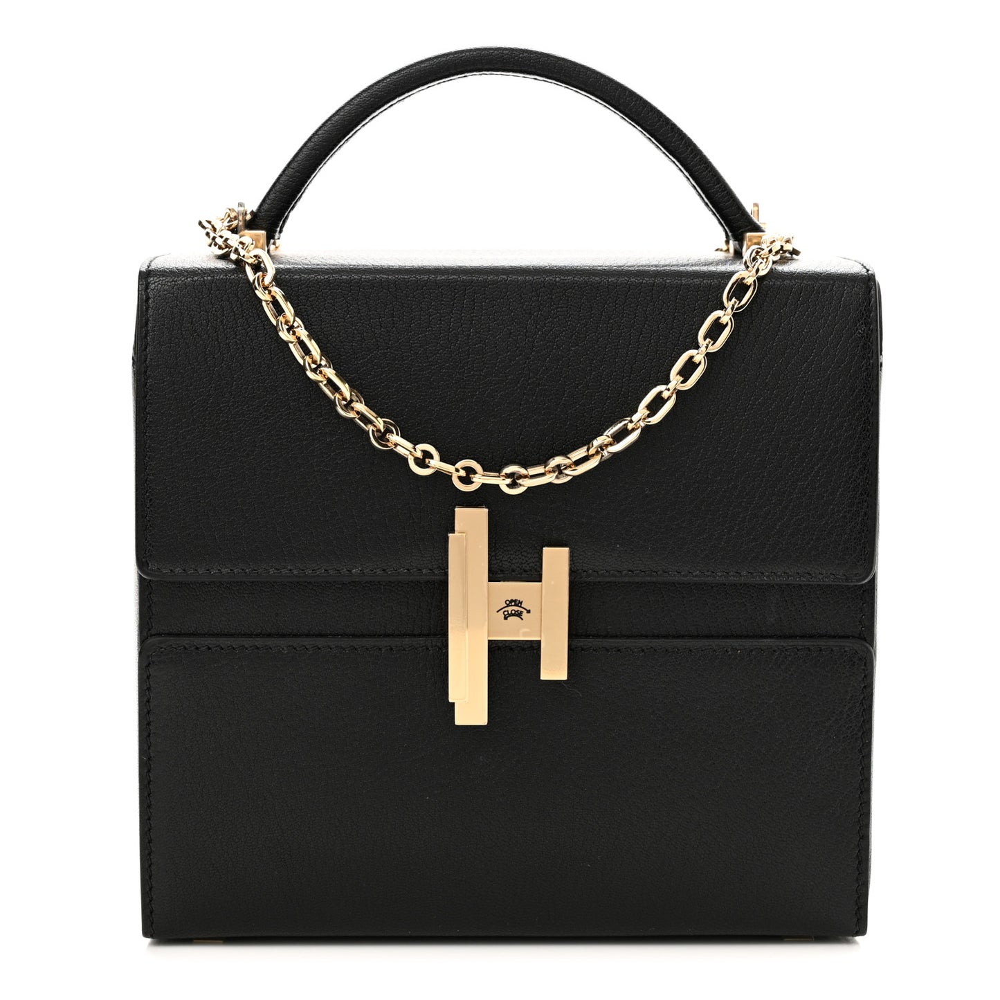 Chevre Chamkila Cinhetic Boxy Top Handle Bag Black
