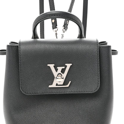 Louis Vuitton Calfskin Lockme Mini Backpack Black 7 of 9