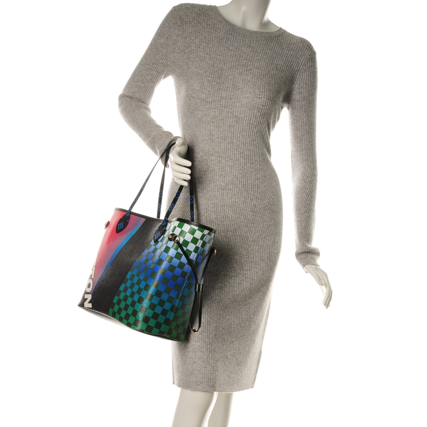 Damier Race Neverfull MM Noir Rouge
