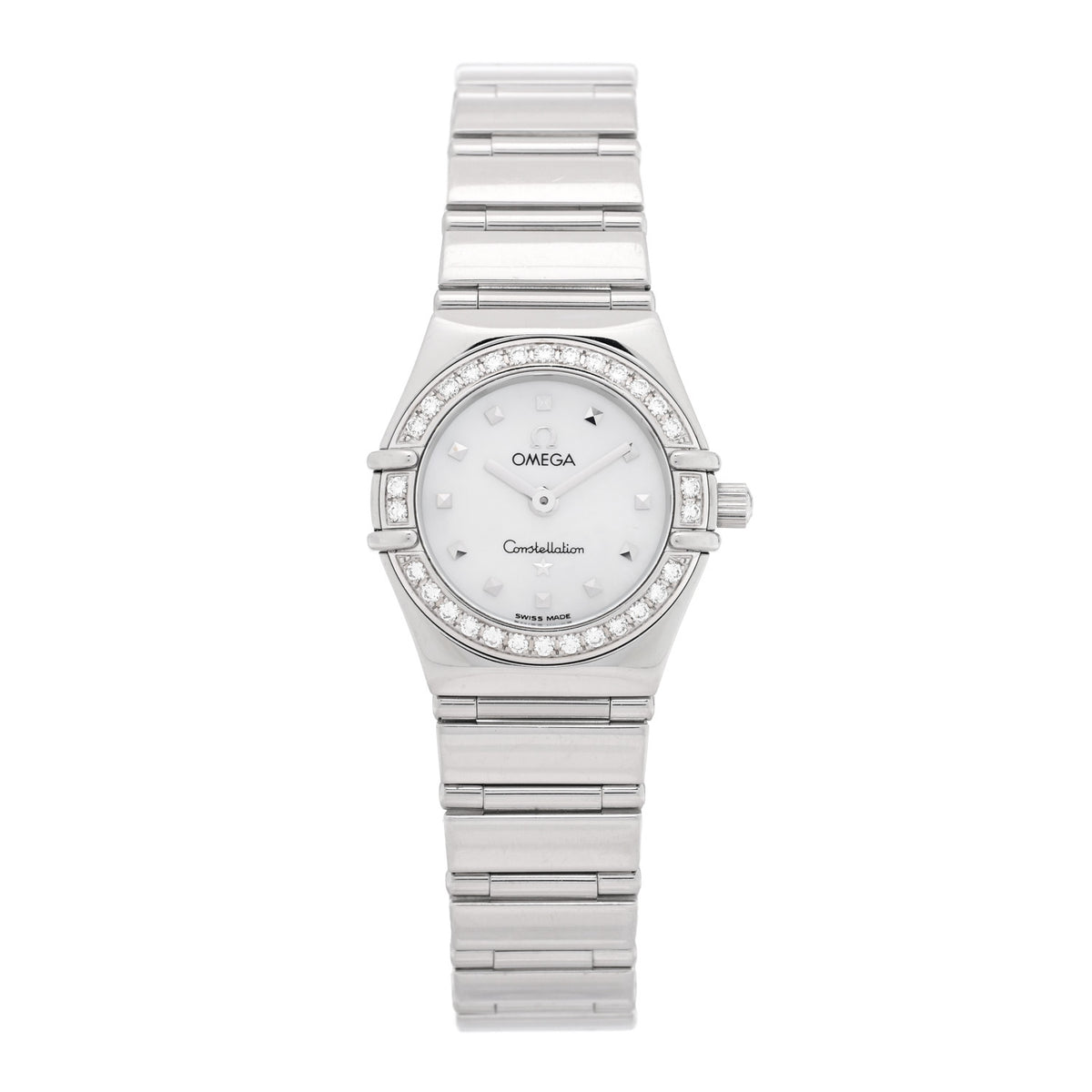 Stainless Steel Diamond Bezel Mother of Pearl 22mm Constellation My Choice Quartz Watch 1465.71.00