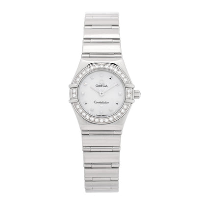 Omega Stainless Steel Diamond Bezel Mother of Pearl 22mm Constellation My Choice Quartz Watch 1465.71.00 1 of 4