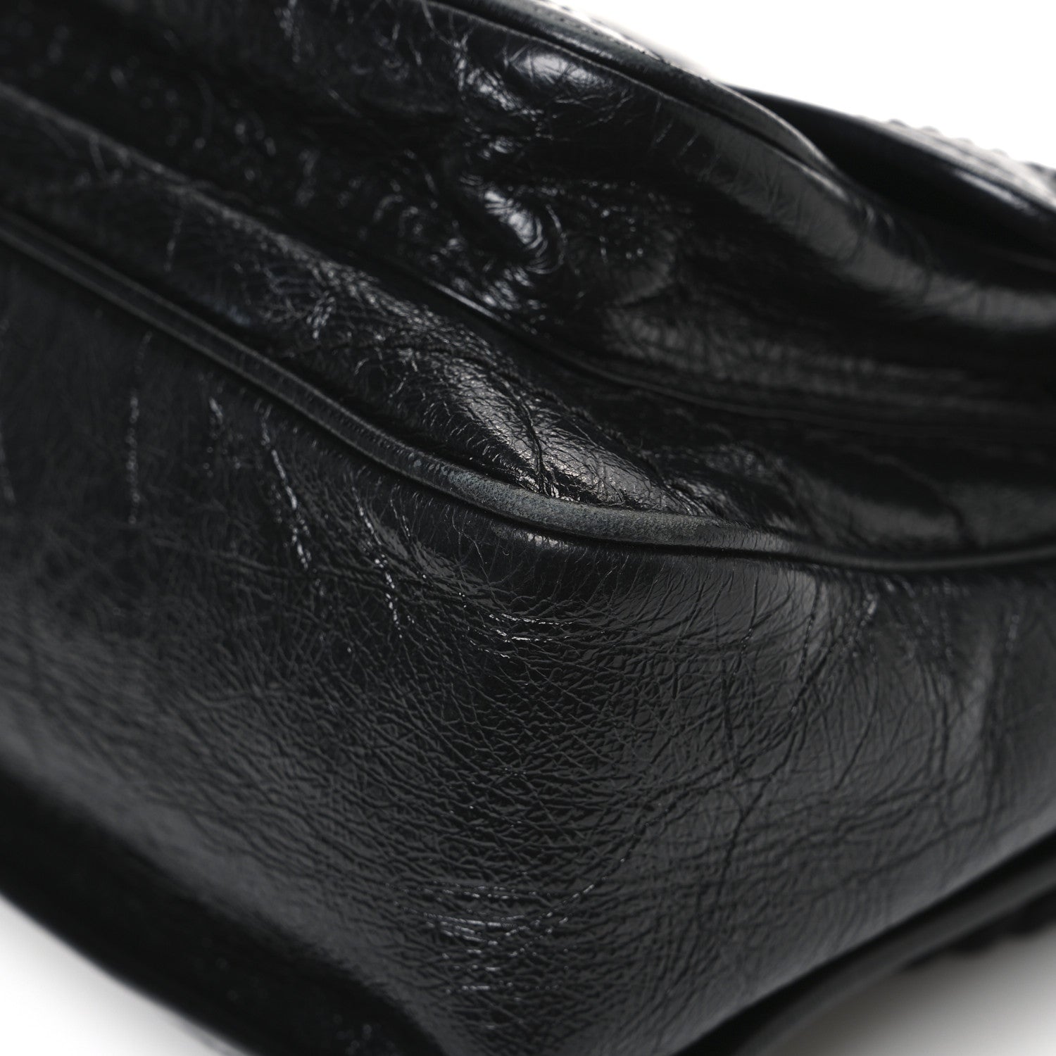 Saint Laurent Crinkled Calfskin Matelasse Monogram Medium Niki Chain Satchel Black 12 of 12