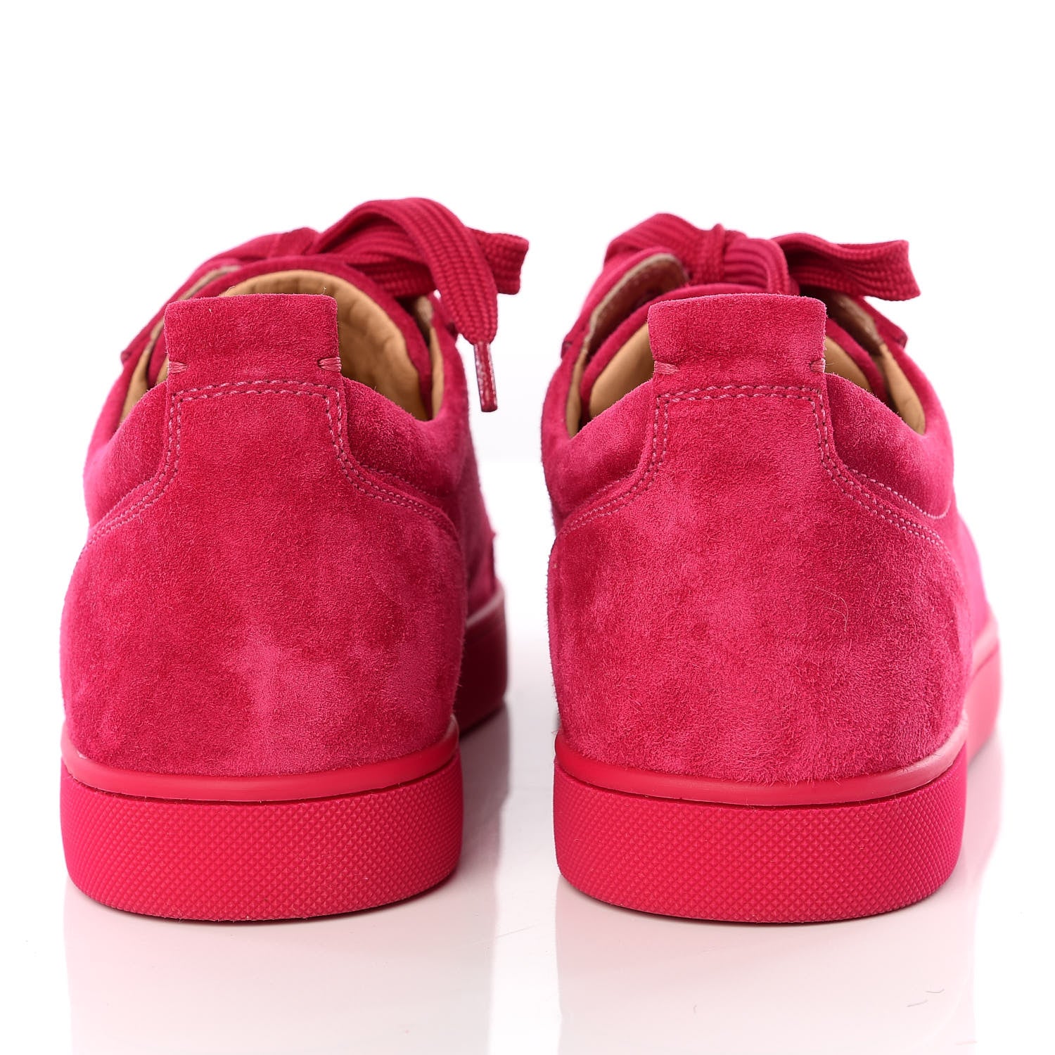 Christian Louboutin Veau Velours Louis Junior Spikes Flat Sneakers 41 Rosa 7 of 10