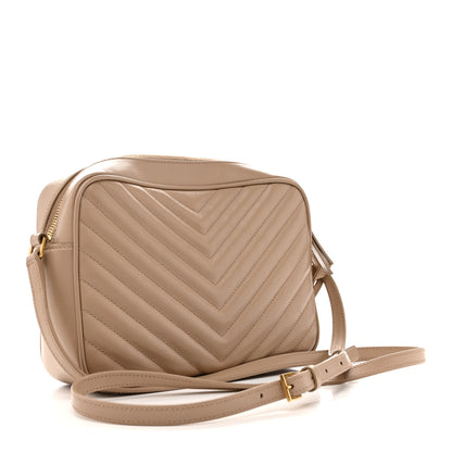 Saint Laurent Calfskin Matelasse Monogram Lou Camera Bag Dark Beige 3 of 13