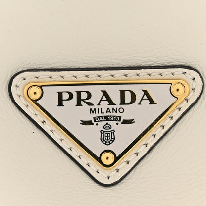 Prada Soft Calfskin Medium Aimée Shoulder Bag White 12 of 12