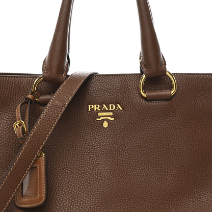 Prada Vitello Daino Shopping Tote Bruciato 8 of 13