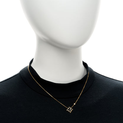 Louis Vuitton 18K Yellow Gold Diamond Black Onyx Color Blossom BB Star Pendant Necklace 2 of 5