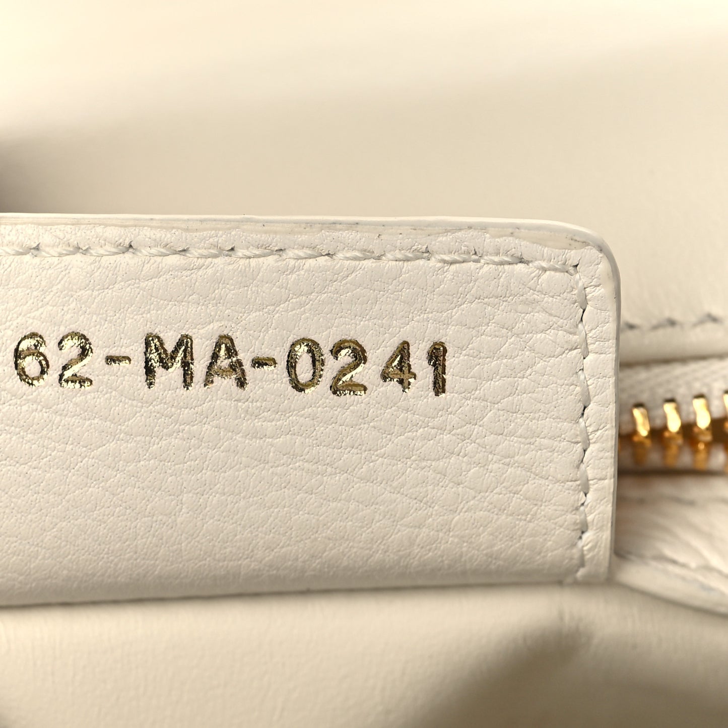 Calfskin Cannage Small Caro Bag Ivory