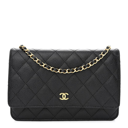 Chanel Caviar Quilted Wallet On Chain WOC Black 1 of 12