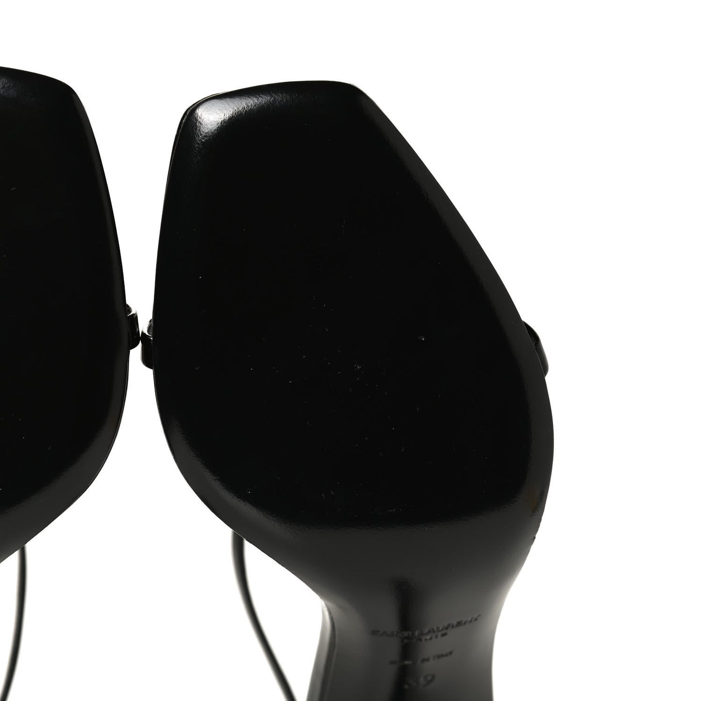 Patent Calfskin Opyum 110 Sandals 39 Black