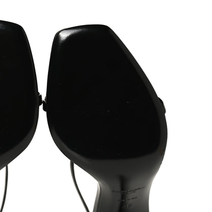 Saint Laurent Patent Calfskin Opyum 110 Sandals 39 Black 9 of 10